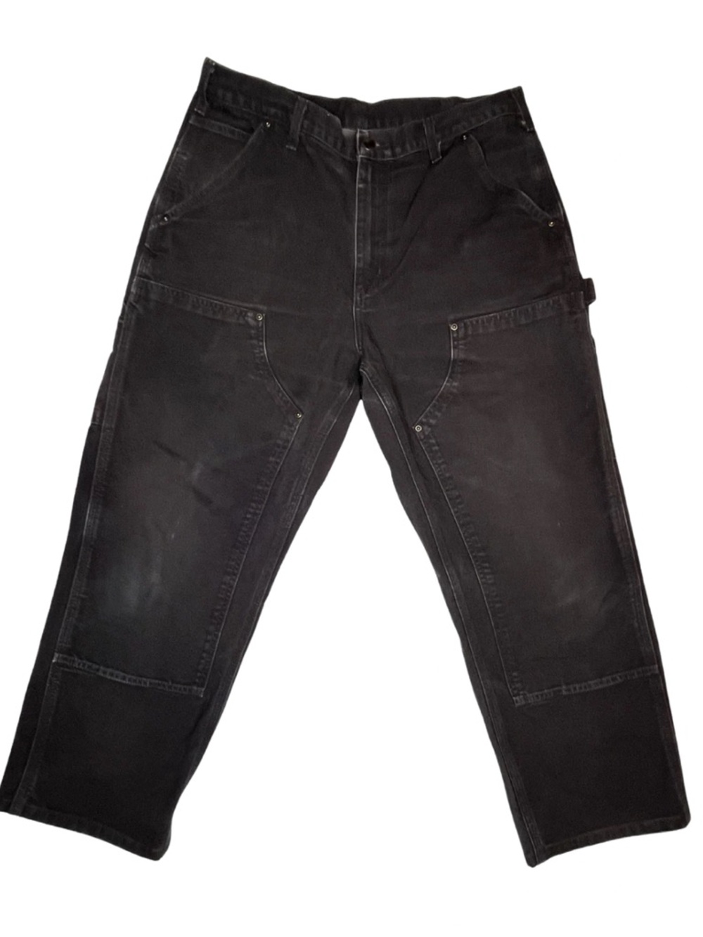 Carhartt B11 Brown Duck Carpenter Work Pants 33x30 Distressed Workwear